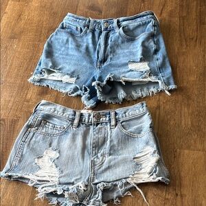 2 pairs of Hollister Distressed Denim Shorts